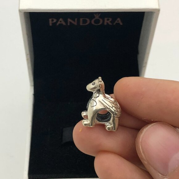 ✨🔥Pandora Giraffe Charm Retired Sterling Silver Giraffe Animal Bead Pendant - Picture 1 of 8